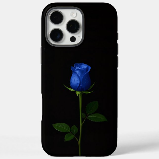 Coques Case-Mate iPhone Black 4 Luxe iPhone 16 Pro Max, Midnight Blue Rose (Verso)