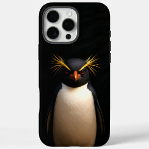 Coque iPhone 16 Pro Max Black 4 Luxe iPhone 16 Pro Max, Rockhopper Penguin