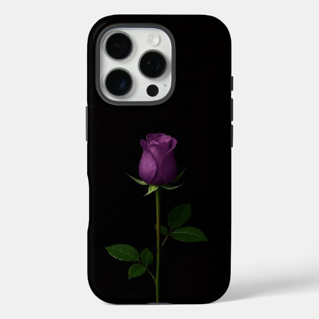 Coques Case-Mate iPhone Black 4 Luxe iPhone 16 Pro, Royal Violet Rose (Verso)