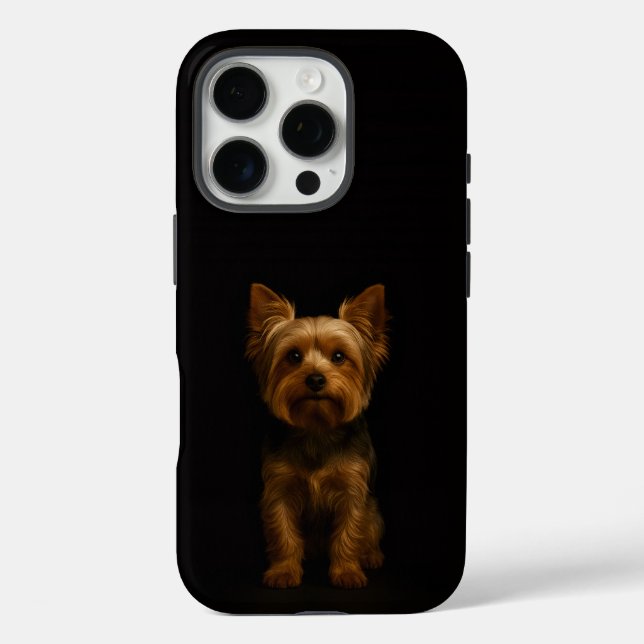 Coques Case-Mate iPhone Black 4 Luxe iPhone 16 Pro, Yorkshire Terrier (Verso)