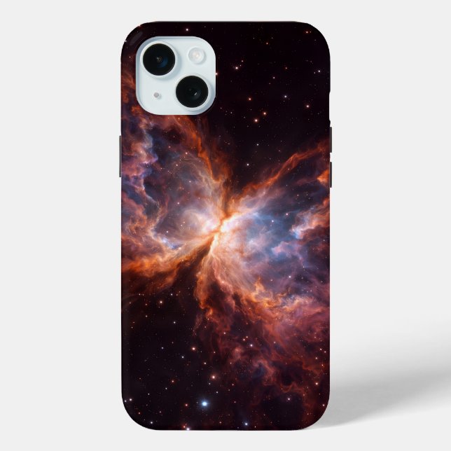 Coques Case-Mate iPhone Black 4 Luxe, nébuleuse du papillon iPhone 15 Plus (Verso)