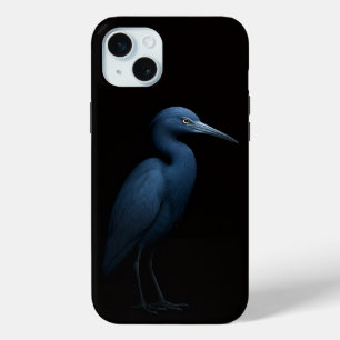 Coque Case-Mate iPhone Black 4 Luxe, Petit Héron Bleu iPhone 15 Plus