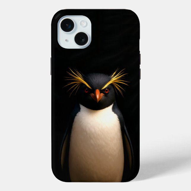 Coques Case-Mate iPhone Black 4 Luxe, Rockhopper Penguin (Verso)