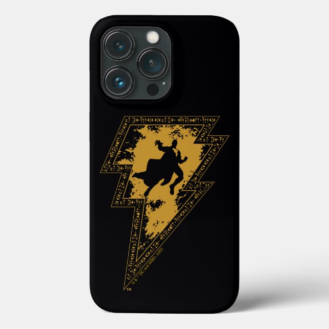 Coques Case-Mate iPhone Black Adam Distressed Lightning Bolt Graphic (Verso)