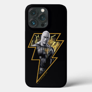Case-Mate iPhone Case Black Adam Grey et Gold Lightning Graphic