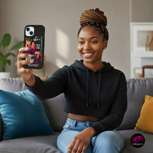 Coque Case-Mate iPhone Black All Day 24/7 Slogan Graphic