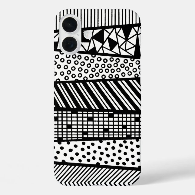 Coques Case-Mate iPhone Black and white (Verso)