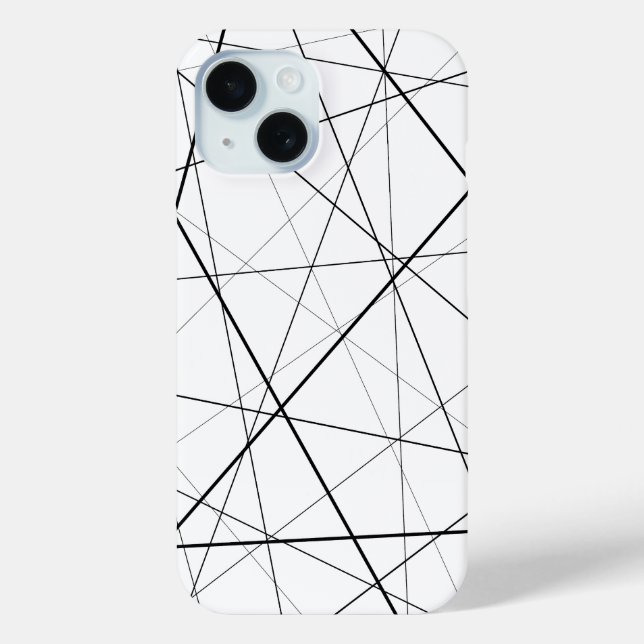 Coques Case-Mate iPhone Black and white geometric pattern (Verso)