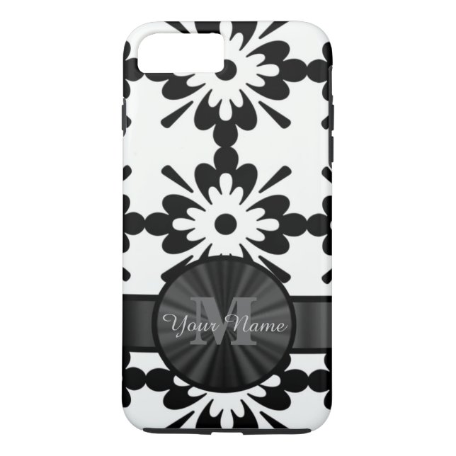 Coques Case-Mate iPhone Black and white geometric personalized (Dos)