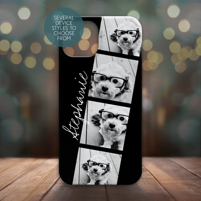 Coques Case-Mate iPhone Black and White Instagram Photo Collage (Personalized Phone Case - Many Device Styles to Choose From)