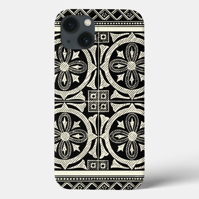 Coques Case-Mate iPhone Black and White Mandala Motif by Vision Studio (Verso)