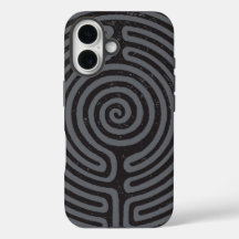 Black Circle Labyrinthe (Gris) Art fin