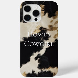 Coque Case-Mate iPhone Black Cream Gold Western Cowhide