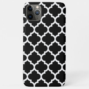 Case-Mate iPhone Case Black do-it-yourself BG White Marocain Quatrefoil