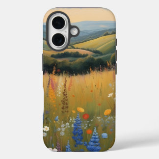 Coque Pour iPhone 16 Black Dog Wildflower