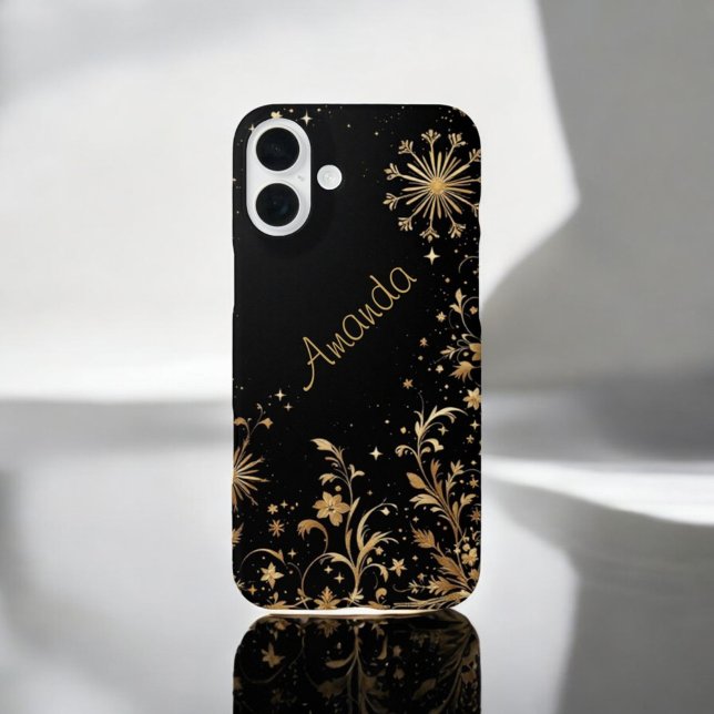 Coques Case-Mate iPhone Black Gold Bloom (Créateur téléchargé)