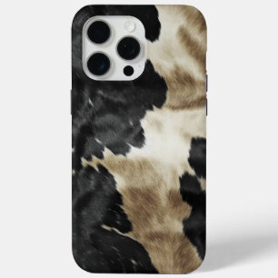 Coque Case-Mate iPhone Black Gold Cream Western Cowhide