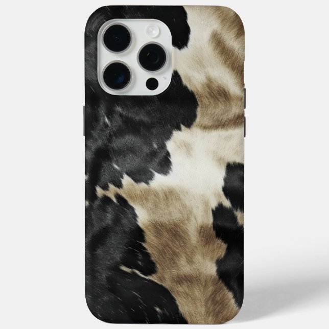 Coques Case-Mate iPhone Black Gold Cream Western Cowhide (Verso)