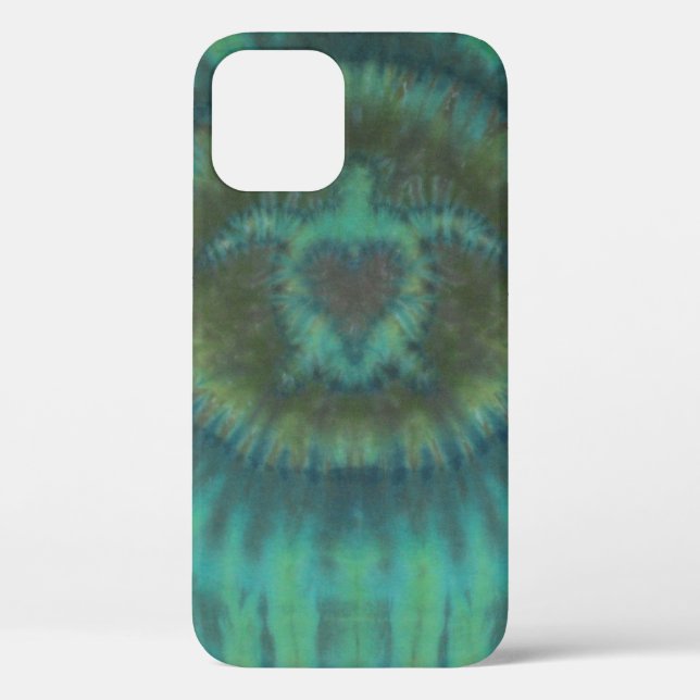 Coques Case-Mate iPhone Black Green Love Turtles Heart Tie Dye (Verso)