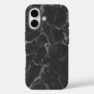 Coque Pour iPhone 16 Black Marble