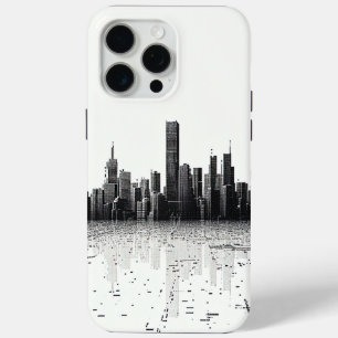 Coque Case-Mate iPhone Black Modern Cityscape Architecture urbaine