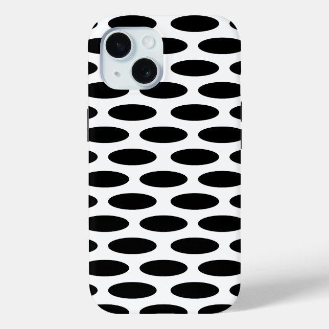 Coques Case-Mate iPhone Black Modern Oval à Emporiomoffa (Verso)