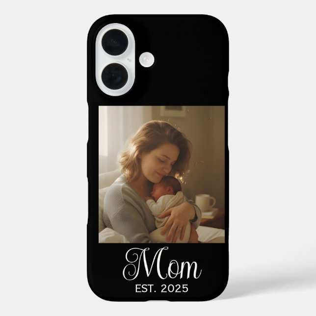 Coques Case-Mate iPhone Black Mom Established Script Photo Case-Mate (Verso)