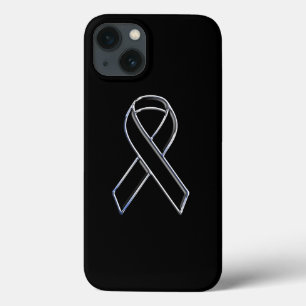 iPhone 13 Coque Black on Black Ribbon Aware