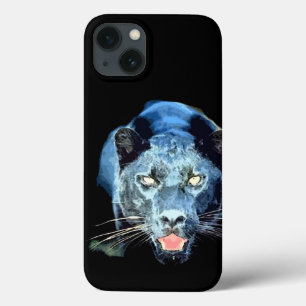 iPhone 13 Coque Black Panther Jaguar Eyes