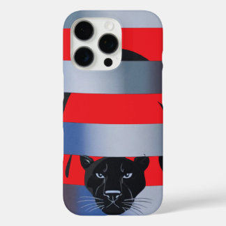 Coque iPhone 16 Pro Black Panther Peeking Through Stripes – Sleek Mini