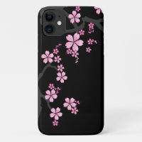 Black Pink Sakura design japonais ::