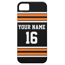 Black Pumpkn Orange Team Jersey Numéro personnalis