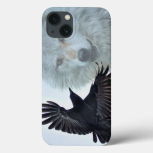 Coque Case-Mate iPhone Black Raven & White Wolf Imaginaire sauvage