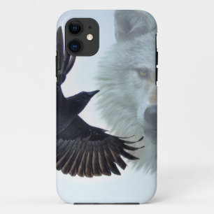 Etui iPhone Case-Mate Black Raven & White Wolf Imaginaire sauvage