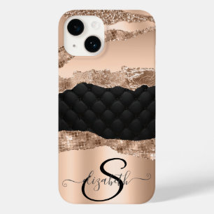 Coque Case-Mate iPhone Black Rose Or Glitter Sequins