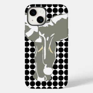 Coques Pour iPhone Black Safari point avec Pop Art Elephant