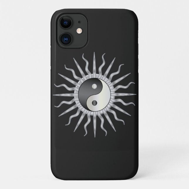 Coques Case-Mate iPhone Black Starburst Yin Yang (Dos)