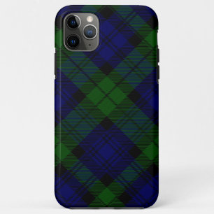 Case-Mate iPhone Case Black Watch Tartan bleu vert Plaid