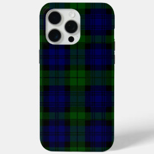 Coque Case-Mate iPhone Black Watch Tartan bleu vert Plaid