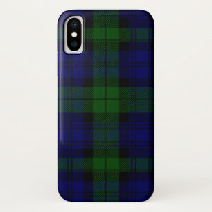 Etui iPhone Case-Mate Black Watch Tartan bleu vert Plaid