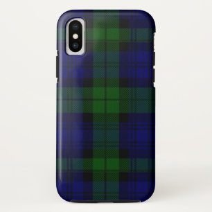 Case-Mate iPhone Case Black Watch Tartan bleu vert Plaid
