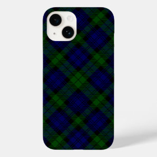 Coque Case-Mate iPhone Black Watch Tartan bleu vert Plaid