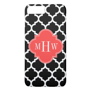 Case-Mate iPhone Case Black Whal Marocain #5 Coral Rouge 3 Monogramme in