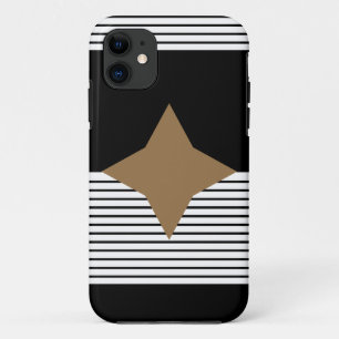 Etui iPhone Case-Mate Black White Colorblock & Brown Diamond