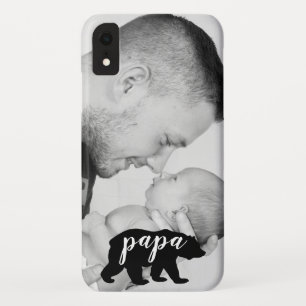Case-Mate iPhone Case Black & White Papa Ours Père et enfant Photo