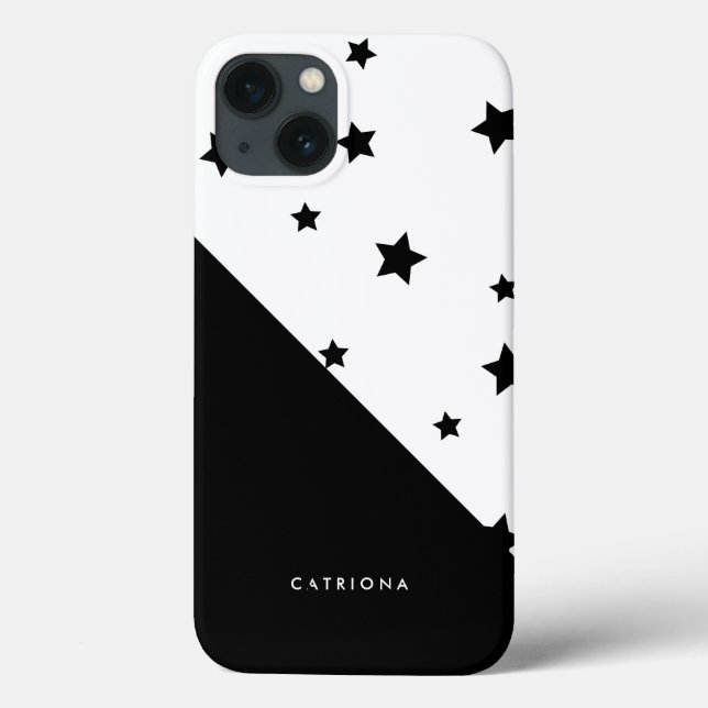 Coques Case-Mate iPhone Black & White Stars Patten Abtract Personnalisé (Verso)