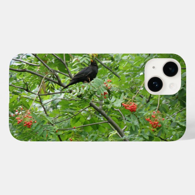Coques Case-Mate iPhone Blackbird et Berries (Verso (horizontal))