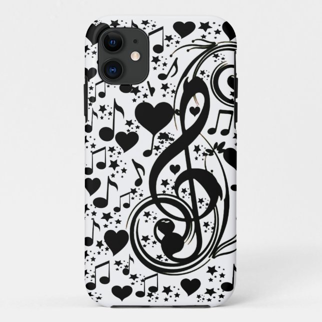 Coques Case-Mate iPhone Blacknotes & Coeurs_ (Dos)