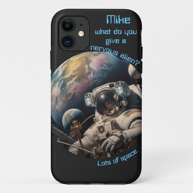 Coques Case-Mate iPhone Blague d'astronaute personnalisable  (Dos)