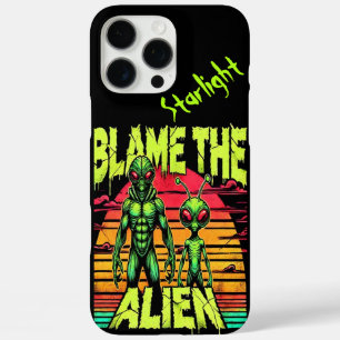 Coque iPhone 16 Pro Max Blâmer l'Alien dans le cadre cosmique
